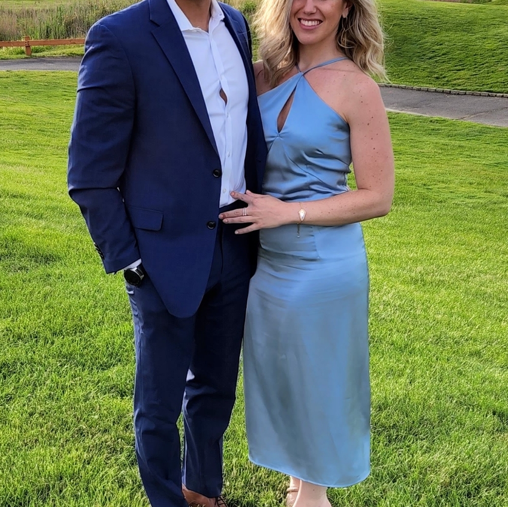 Blue Key Hole Dress